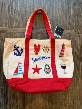 NWT Hamptons Viral Tote Beaded Bag